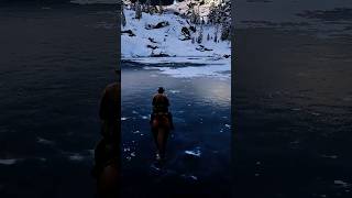 Horse Riding on a Frozen Lake in Red Dead Redemption 2 [upl. by Karlyn]