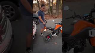 No exhaust honda grom Sounds hilarious 😂 MAKES FLAMES [upl. by Gemoets]