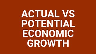 Actual vs potential economic growth [upl. by Seavey735]