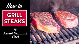 🔥 HOW to GRILL a STEAK 🥩 by MASTER CHEF [upl. by Notsruht]