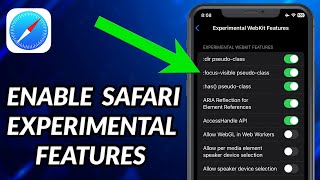 How To Enable Safari Experimental Features On iPhone [upl. by Ahsilla306]