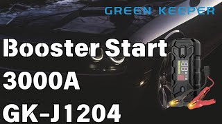 GKJ1204 Jump Starter Booster Start Demo  Green Keeper [upl. by Mandych]