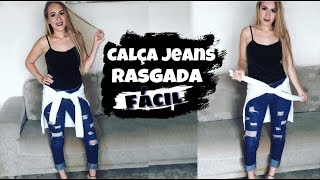 Como rasgar calça jeans O JEITO MAIS FÁCIL [upl. by Hally]