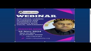 EXPLORING CAREERS IN FINANCE AND COMMERCE FOR STUDENTS WITH VISUAL IMPAIRMENT BY SAMEER LATEY SIR [upl. by Aetnuahs441]