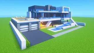 Minecraft Tutorial How To Make A Modern Mansion quot2021 Tutorialquot [upl. by Eldreeda443]