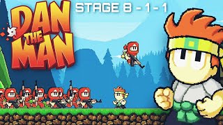 DAN THE MAN STAGE 8  1  1 CON TODAS LAS ÁREAS SECRETAS  GAMEPLAY MODO HISTORIA [upl. by Narual]