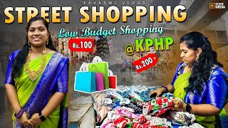 Kphb street shopping  cheapest street shopping  jntu street shopping Pavaswivlogs [upl. by Loresz]