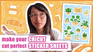 MAKE STICKERS AT HOME how to set up a sticker sheet with your Cricut [upl. by Eidnahs]