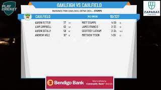 VSCA South East 2nd XI Finals Round 1  Oakleigh v Caulfield Day 1 [upl. by Clive]