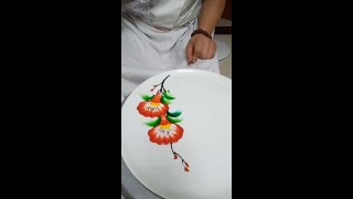 Practical Skills of Jam Painting Large Circle Jam Painting Plate Decoration Teaching Video Master [upl. by Nerval]