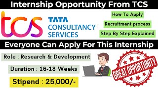 Online TCS Internship Opportunity 2024  Hiring for Fresher  25k Stipend  Apply Now internship [upl. by Islehc]