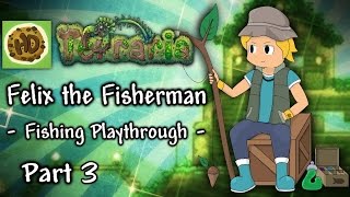 Terraria 13 Fisherman Challenge Part 3 Minecarts Quests amp Cthulhu 13 fishing playthrough [upl. by Argus]