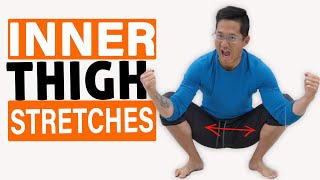 Inner Thigh Stretches To Loosen Up Tight Inner Thigh Muscles  Adductors Stretch [upl. by Jeniffer723]