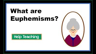 What are Euphemisms ESL Figurative Language Lesson [upl. by Ahsienel362]