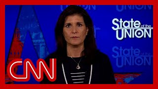 You dont compliment any of them Haley responds to Trumps Hamas comment [upl. by Goldia]