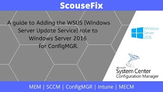 Server 2016 Add WSUS Role [upl. by Gladdie]