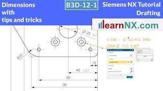 Siemens NX Tutorial  Dimensions [upl. by Nolyaj650]