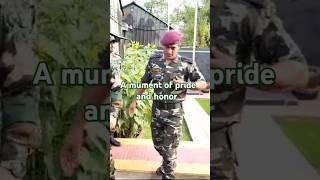 M s dhoni reaches to meet his soldiers A moment of pride and honor shorts🪖✅youtube [upl. by Orgalim]