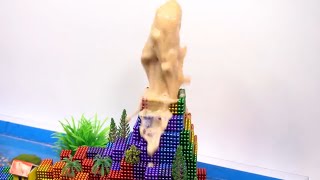 DIY  Volcano model Coca and Mentos from Magnet Balls [upl. by Car]