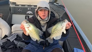 Sardis Lake Crappie Fishing in Winter [upl. by Nuajed674]