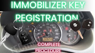 Immobilizer key registration completed procedure explained [upl. by Ateuqal]