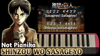 Linked Horizon  SHINZOU WO SASAGEYO Pianika Cover  Not Angka  SisilChan 216 [upl. by Assenay]