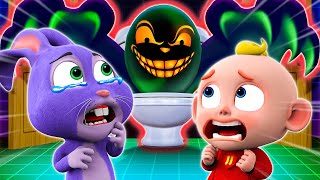 Monster In The Toilet Song  Funny Kids Songs  More Nursery Rhymes amp Kids Songs  Animal Sound Song [upl. by Piggy]