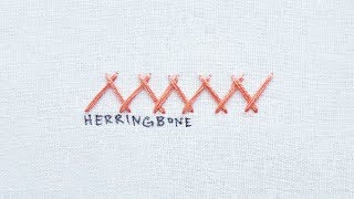 How to do the Herringbone Stitch [upl. by Starla960]