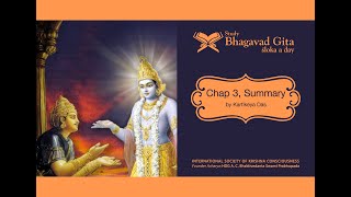 155 Bhagavadgita Chapter 3 Summary Kartikeya das [upl. by Latricia]