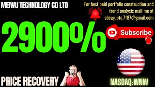 MEIWU TECHNOLOGY PRICE RECOVERY  WNW STOCK NEWS [upl. by Calie623]