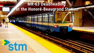 MR63 Deadheading at the HonoréBeaugrand Station [upl. by Junji]