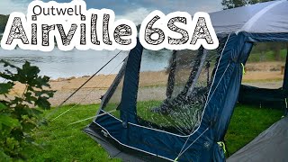 2020 Outwell Airville 6SA Family Tent Review [upl. by Suicul724]