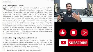 Romans 15 113 Stop the Bickering Christians  Bible Study  Inzemaan Mirza [upl. by Areemas933]