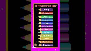 Months of the year song  12 months name in English  months of the Year kindergarten [upl. by Aninaj]