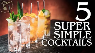 NO SHAKING  NO STIRRING  5 Super Simple Highball Cocktails [upl. by Hgielyk]