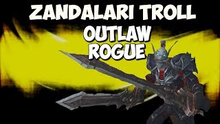 Zandalari Troll Outlaw Rogue Attack Animations [upl. by Saddler]