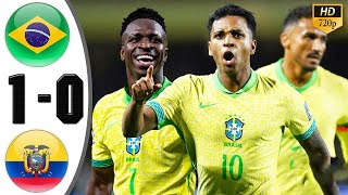 Brazil Triumphs 10 Over Ecuador Goals amp Highlights  2024 World Cup Qualifiers [upl. by Alimak]