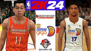 PBA Governors Cup 2024  NORTH PORT BATANG PIER vs TALK N TEXT TROPANG GIGA  NBA 2K Gameplay [upl. by Fortna137]