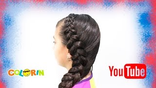 Peinado con Trenza de lado holandesa  Trenza lateral  Side braid  Colorin [upl. by Hakaber]