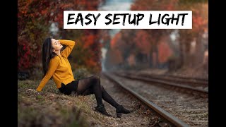 Easy setup light for amazing photo portrait use Geekoto GT200 and Kobra FM modifier [upl. by Ehtyaf]