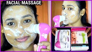 Facial Massager Review amp DemoFacial Massage For Fair And Glowing skin [upl. by Pearse]