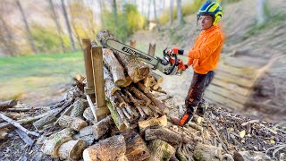 TAGLIO LEGNA DA ARDERE con STIHL MS500i e con una motosega da 80€ [upl. by Clifford384]