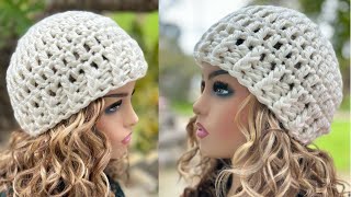 🧶Gorro Súper Fácil y Bien Rápido de Hacer Crochet [upl. by Iadam891]