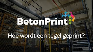 Hoe wordt een betonnen stoeptegel geprint  BetonPrint [upl. by Drawd]