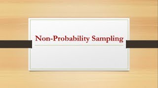 Sampling Techniques Part8 NonProbability Sampling Techniques [upl. by Newell]