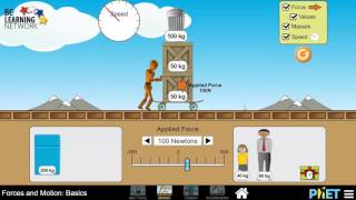 WCLN  Physics  Phet Forces amp Motion Intro 3 [upl. by Danita778]