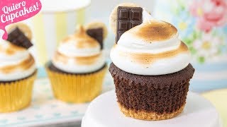 CUPCAKES SMORES  CHOCOLATE Y MERENGUE SUIZO Quiero Cupcakes [upl. by Ide]