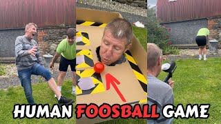 Human Foosball Forfeit Game 🤣 [upl. by Leeda]