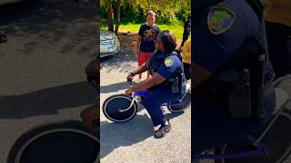 Police officer try to ride a chop down bike [upl. by Yttam]