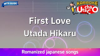 First Love – Utada Hikaru Romaji Karaoke with guide [upl. by Nirual]